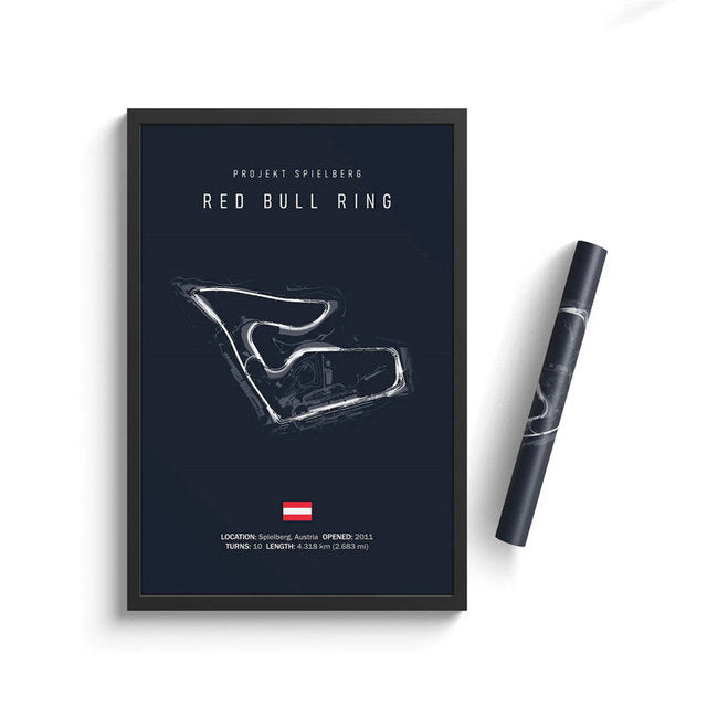 F1 Red Bull Ring Circuit Poster - Miniature Motorworld