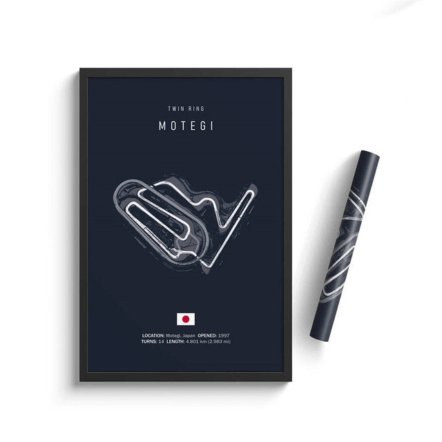 F1 Motegi Circuit Poster - Miniature Motorworld