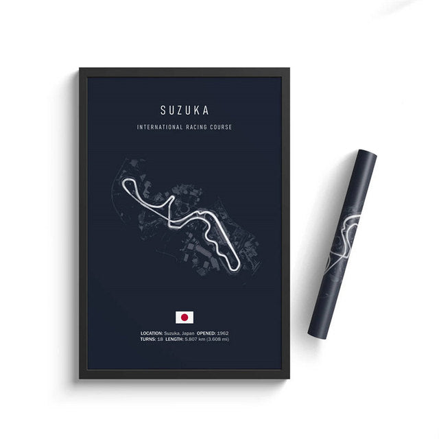 F1 Suzuka Circuit Poster - Miniature Motorworld