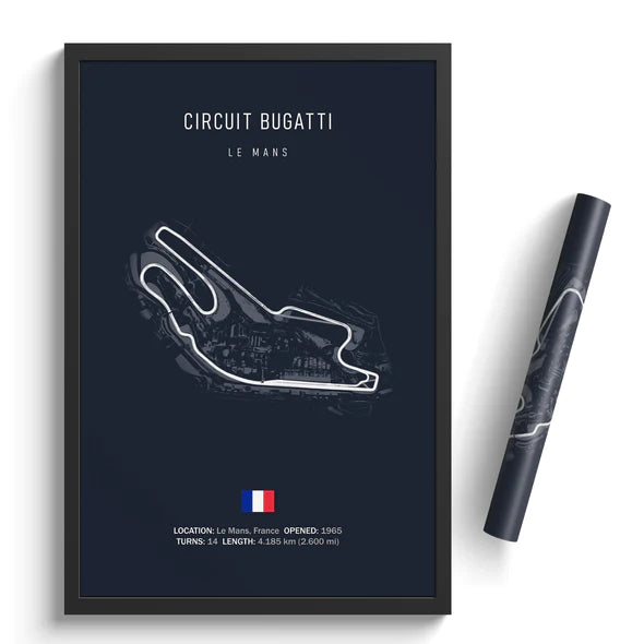Circuit Bugatti Poster