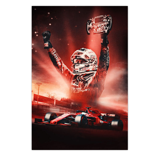 Sebastian Vettel Canvas Poster - Miniature Motorworld