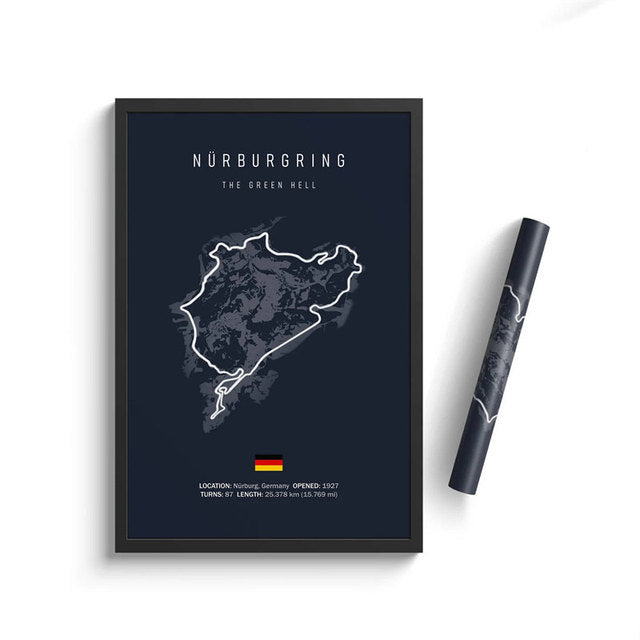 F1 Nürburgring Circuit Poster - Miniature Motorworld