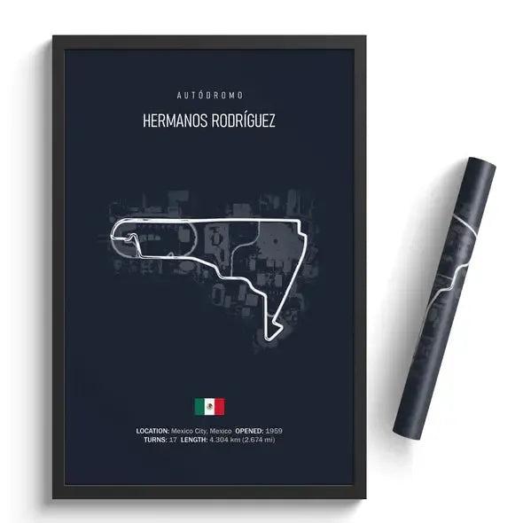 F1 Autodromo Hermanos Rodriguez Circuit Poster