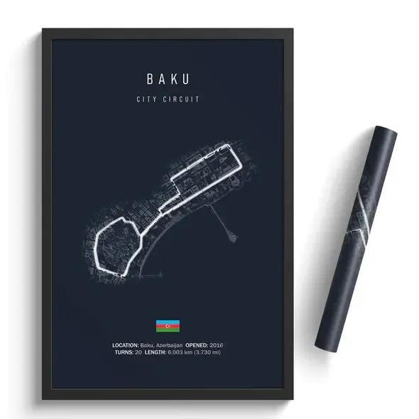 F1 Baku Circuit Poster