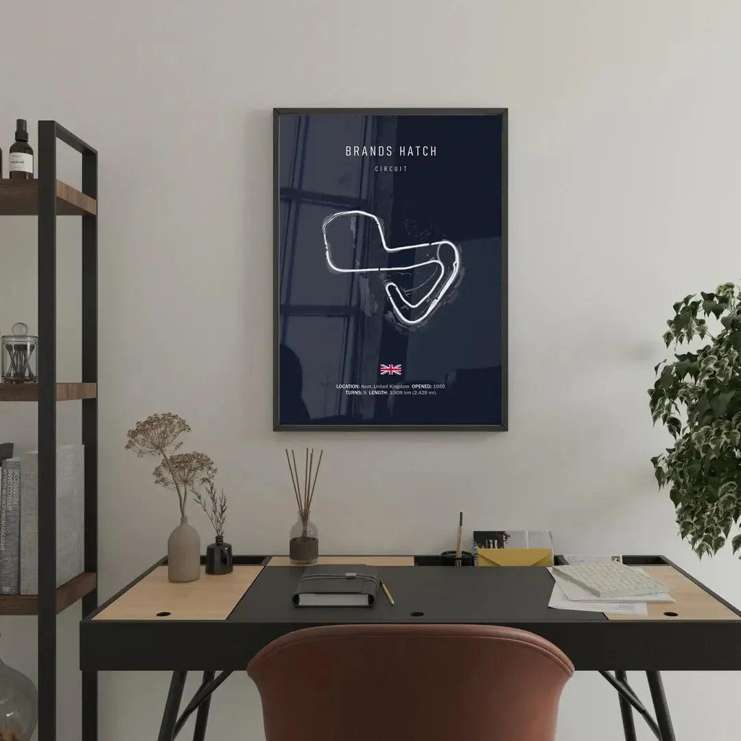 F1 Brands Hatch Circuit Poster