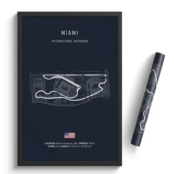 F1 Miami Circuit Poster