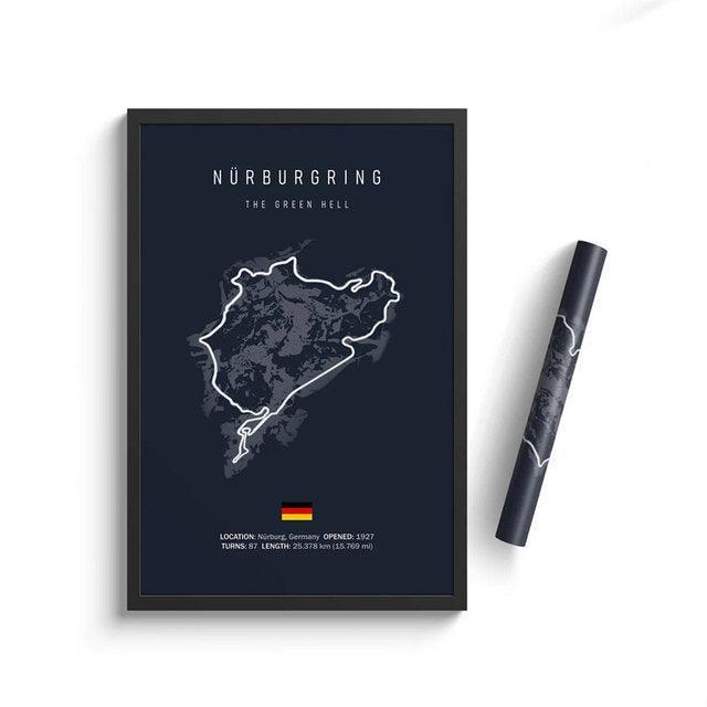 F1 Nurburgring Circuit Poster