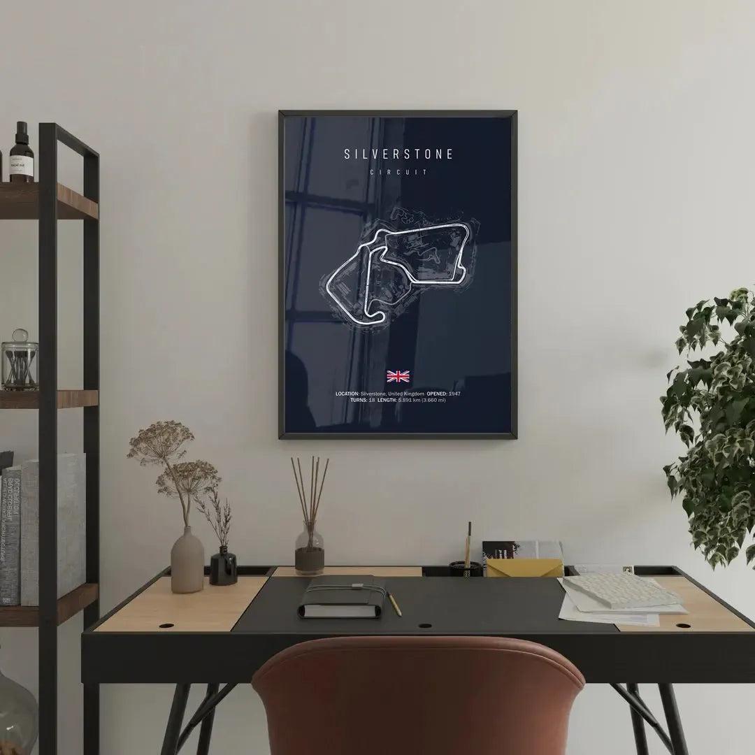 F1 Silverstone Circuit Poster