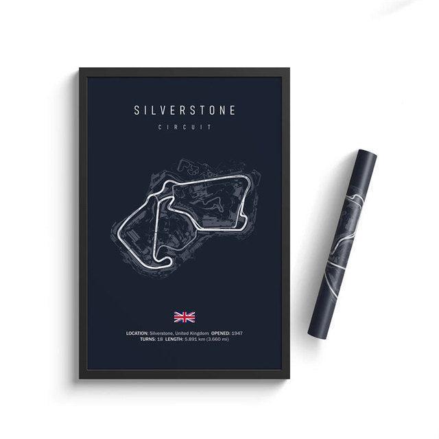 F1 Silverstone Circuit Poster