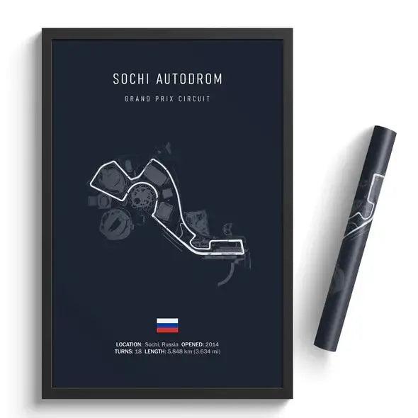 F1 Sochi Autodrom Circuit Poster