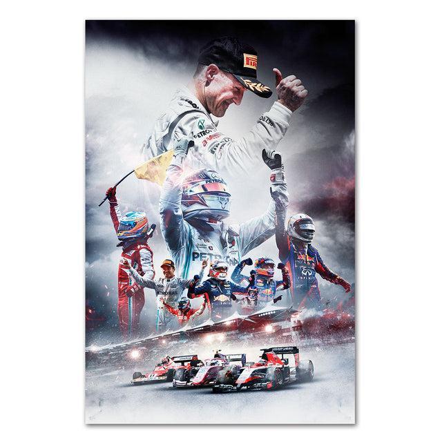 Greatest F1 Drivers Canvas Poster