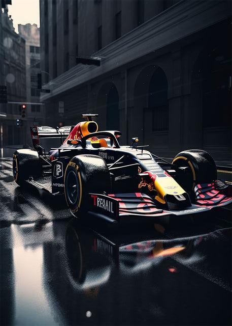 Red Bull F1 Street View Canvas Poster
