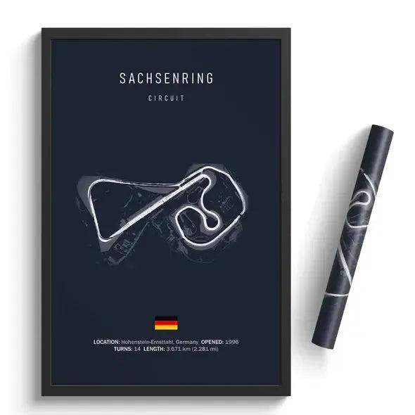 Sachsenring Circuit Poster