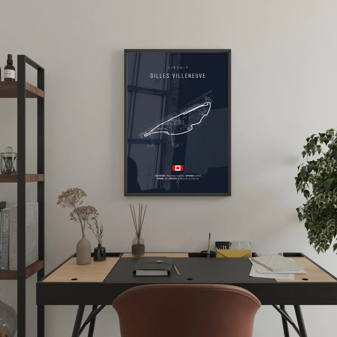F1 Gilles Villeneuve Circuit Poster