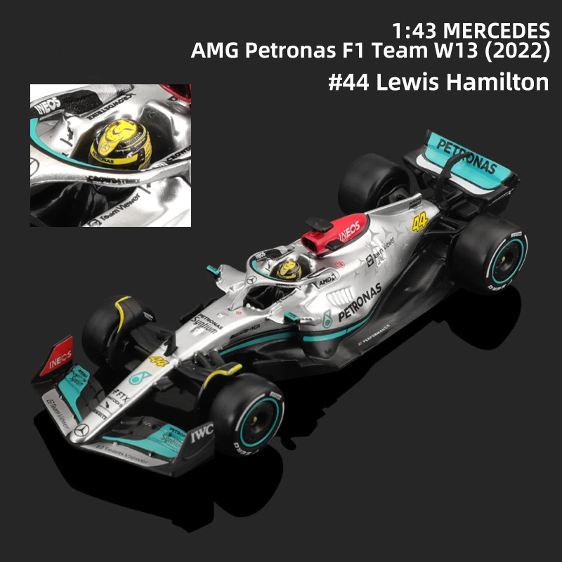 Premium 1:43 2022 F1 Mercedes Lewis Hamilton Collector's Piece - Miniature Motorworld