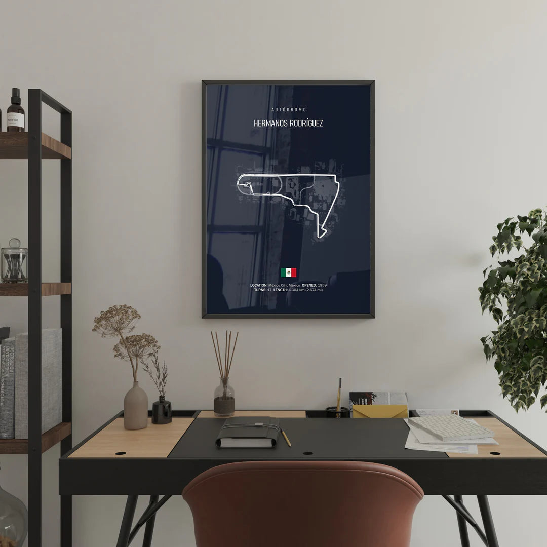 F1 Autodromo Hermanos Rodriguez Circuit Poster