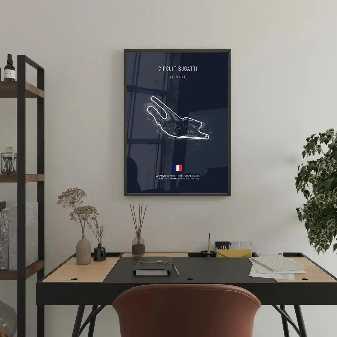 Circuit Bugatti Poster