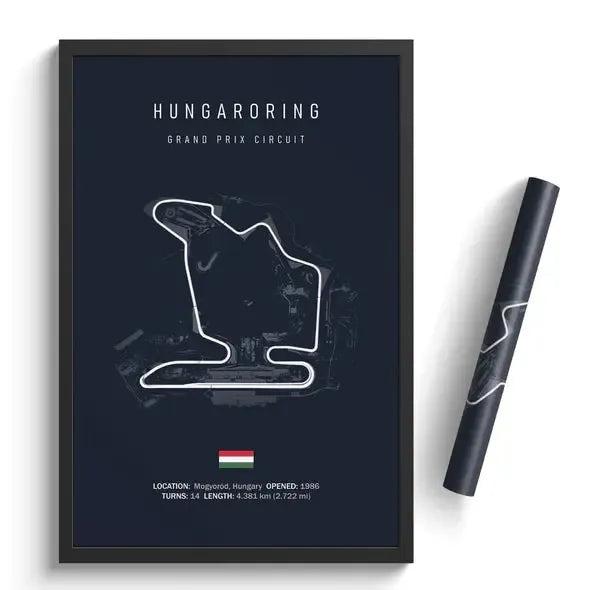 F1 Hungaroring Circuit Poster